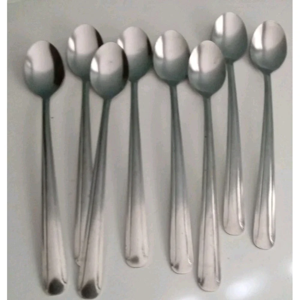 Set of 8 Stainless Steel Long Handle Ice Tea Spoons Coffee Stirring Spoons‎
